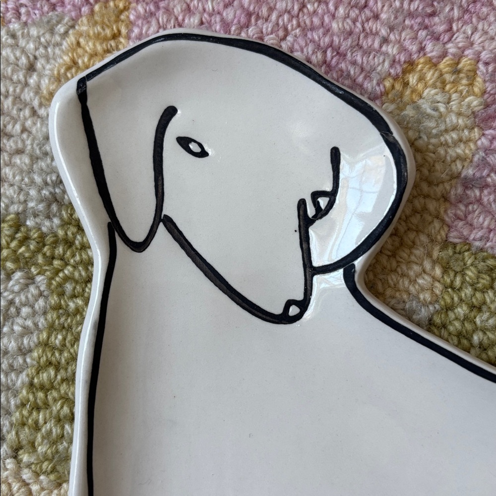 🐩Anthropologie Pet Study Trinket Dish Dachshund Dog Leah Reena Goren Ceramic - Picture 5 of 16